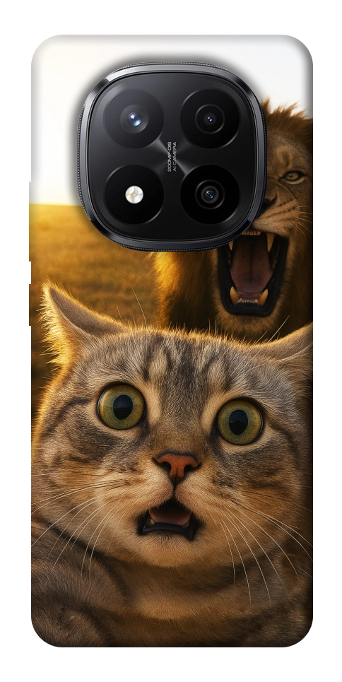 Чохол Shocked cat and lion для Xiaomi Redmi Note 14 Pro+ 5G