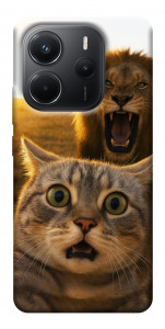 Чохол Shocked cat and lion для Xiaomi Redmi Note 14 4G (Int. version)