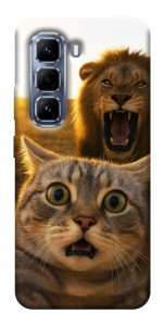 Чехол Shocked cat and lion для Infinix Hot 50 Pro
