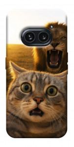 Чехол Shocked cat and lion для Nothing Phone (2a)