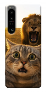 Чехол Shocked cat and lion для Sony Xperia 1 IV