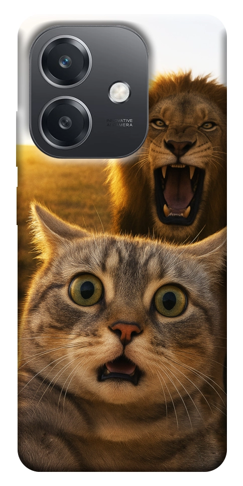 Чехол Shocked cat and lion для Oppo A40m