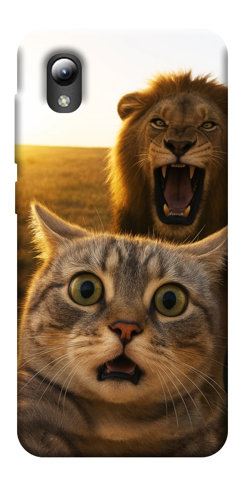 Чехол Shocked cat and lion для ZTE Blade A3 (2019)