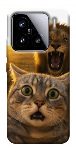 Чехол Shocked cat and lion для Xiaomi 15