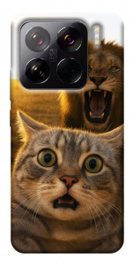 Чохол Shocked cat and lion для Xiaomi 15 Pro