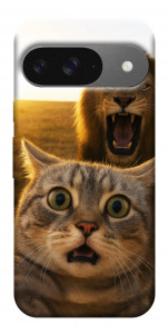 Чехол Shocked cat and lion для Google Pixel 10 Pro