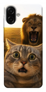Чехол Shocked cat and lion для Galaxy A07