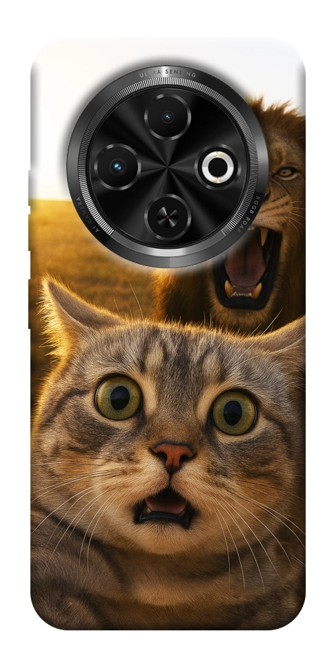 Чехол Shocked cat and lion для TECNO Spark 30C (KL5n)
