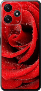 Чехол для Xiaomi Redmi Note 12R Красная роза (Красный)
