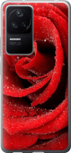 Чехол для Xiaomi Poco F4 Красная роза (Красный)