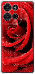 Чехол для Motorola Moto G75 5G Красная роза (Красный)