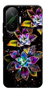 Чехол Flowers on black для Xiaomi Poco F7