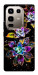 Чехол Flowers on black для Infinix Note 50 Pro 4G