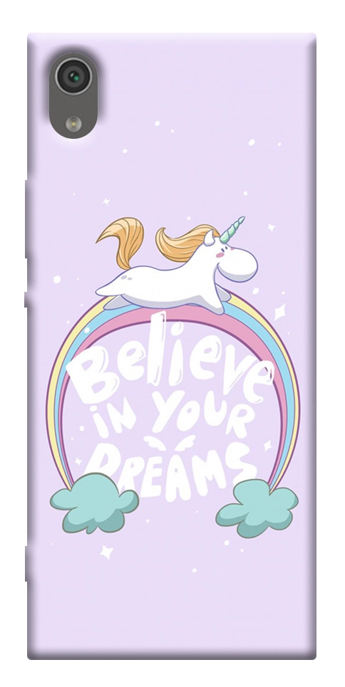 Чехол Believe in your dreams unicorn для Sony Xperia XA1