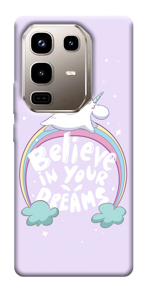 Чехол Believe in your dreams unicorn для Infinix Note 50 Pro 4G