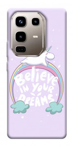 Чехол Believe in your dreams unicorn для Infinix Note 50 Pro 4G