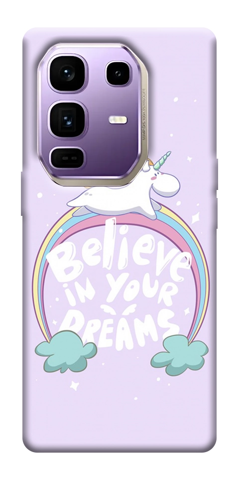 Чехол Believe in your dreams unicorn для Infinix Note 50 Pro+