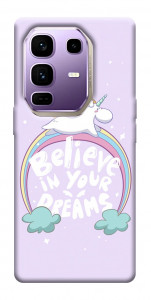 Чехол Believe in your dreams unicorn для Infinix Note 50 Pro+