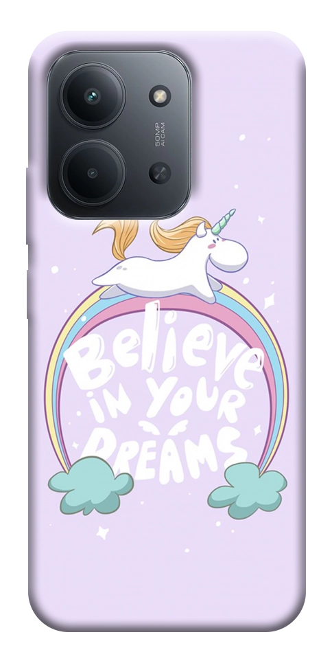Чохол Believe in your dreams unicorn для Xiaomi Redmi 15C (Europe version)