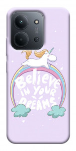 Чохол Believe in your dreams unicorn для Xiaomi Redmi 15C (Europe version)