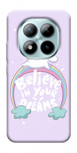 Чехол Believe in your dreams unicorn для Xiaomi Redmi Note 15 Pro+ 5G