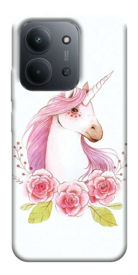 Чохол Єдиноріг з квітами для Xiaomi Redmi 15C (Europe version)