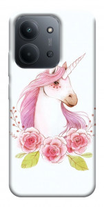 Чохол Єдиноріг з квітами для Xiaomi Redmi 15C (Europe version)
