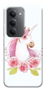 Чехол Единорог с цветами для Xiaomi Redmi 15 (Europe version)