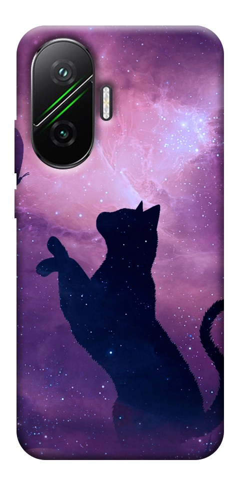 Чехол Кот и бабочка для Xiaomi Poco F7