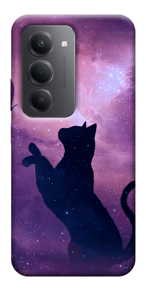Чехол Кот и бабочка для Xiaomi Redmi 15 (Europe version)