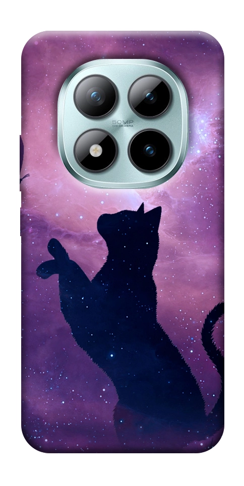 Чехол Кот и бабочка для Xiaomi Redmi Note 15 Pro 5G