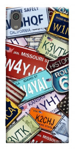 Чехол License plate для Sony Xperia XA1