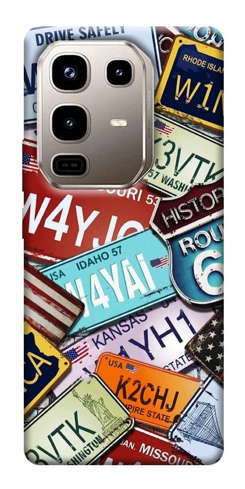 Чехол License plate для Infinix Note 50 Pro 4G