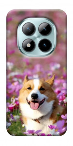 Чехол Корги в цветах для Xiaomi Redmi Note 15 Pro+ 5G