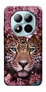 Чехол Леопард в цветах для Xiaomi Redmi Note 15 Pro+ 5G