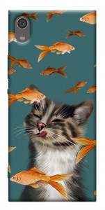 Чехол Cat with fish для Sony Xperia XA1