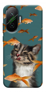 Чехол Cat with fish для Xiaomi Poco F7