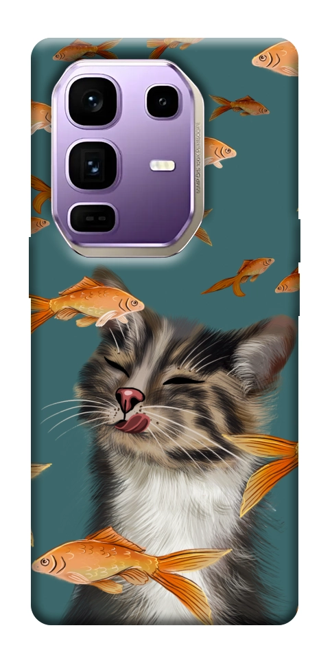 Чехол Cat with fish для Infinix Note 50 Pro+
