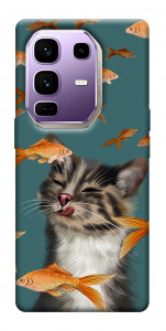 Чехол Cat with fish для Infinix Note 50 Pro+