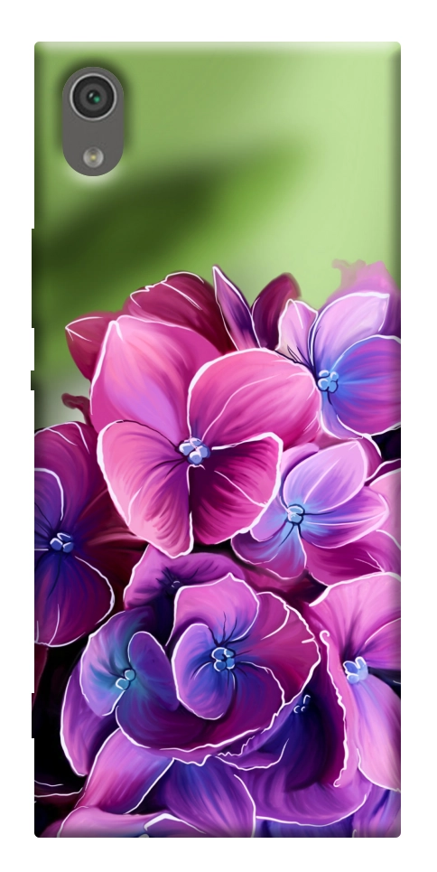 Чехол Кружевная гортензия для Sony Xperia XA1