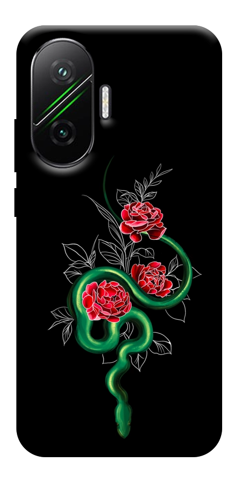 Чехол Snake in flowers для Xiaomi Poco F7