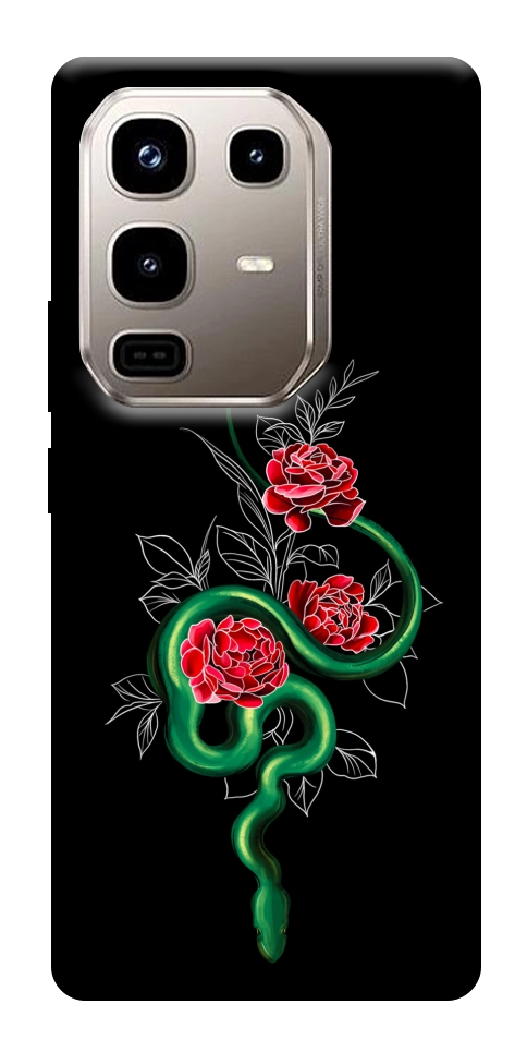 Чехол Snake in flowers для Infinix Note 50 Pro 4G