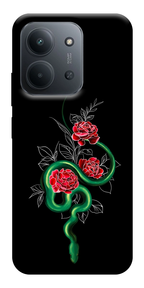 Чехол Snake in flowers для Xiaomi Redmi 15C (Europe version)