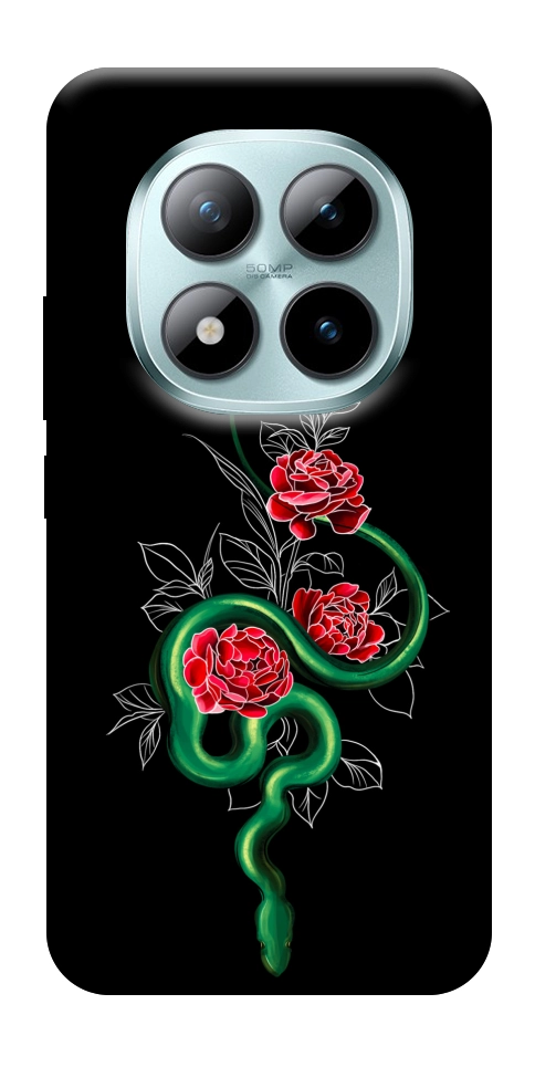 Чехол Snake in flowers для Xiaomi Redmi Note 15 Pro 5G