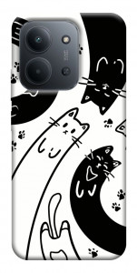 Чехол Черно-белые коты для Xiaomi Redmi 15C (Europe version)