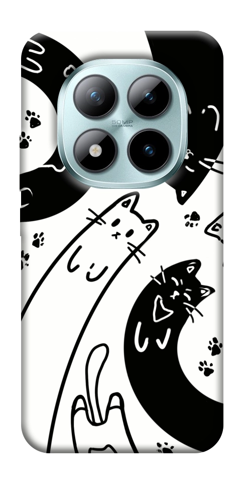 Чехол Черно-белые коты для Xiaomi Redmi Note 15 Pro+ 5G