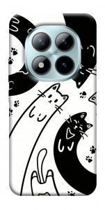Чехол Черно-белые коты для Xiaomi Redmi Note 15 Pro+ 5G