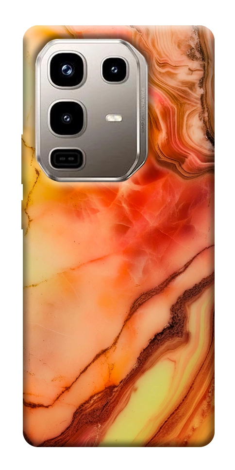 Чехол Красный коралл мрамор для Infinix Note 50 Pro 4G
