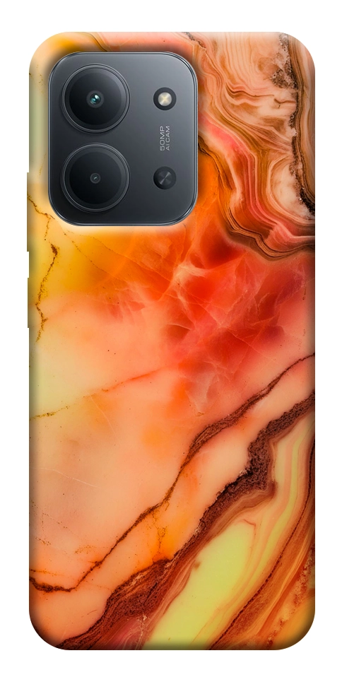 Чохол Червоний корал мармур для Xiaomi Redmi 15C (Europe version)