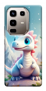 Чехол Белый дракоша для Infinix Note 50 Pro 4G